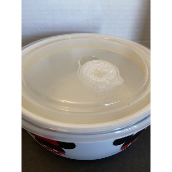 set of 2 Mickey Mouse Disney covered air tight vented soup salad serving bowls - Picture 3 of 7
